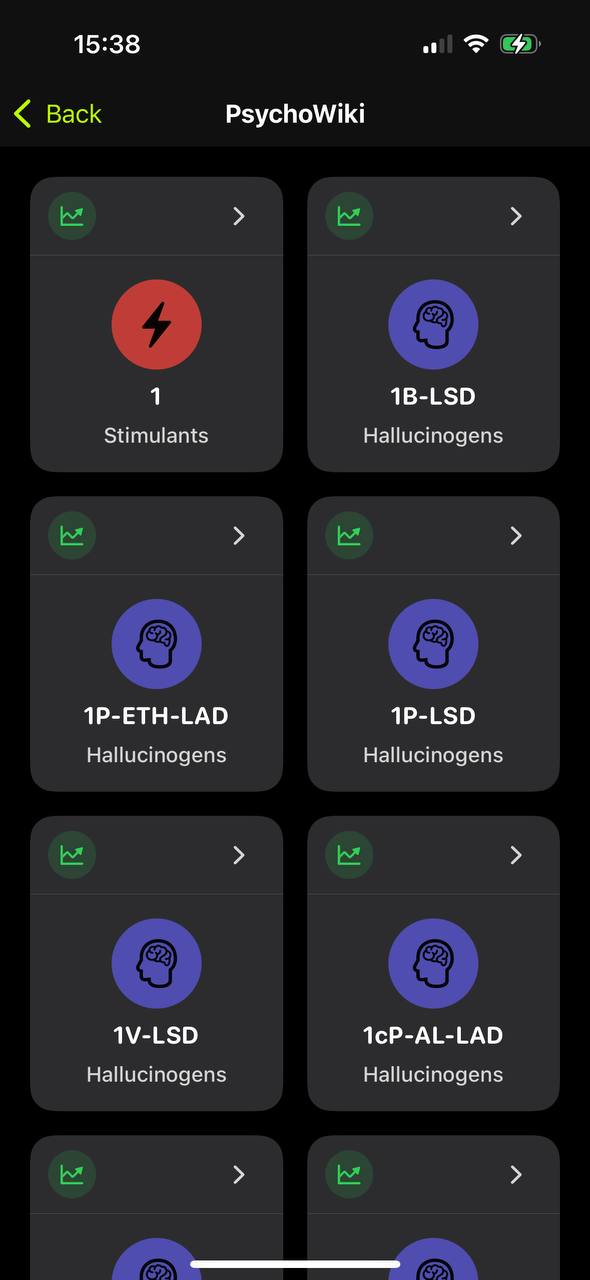 Dr-acula app interface showcasing intelligent substance tracking, safety alerts, and health insights